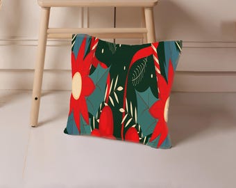 Frohe Weihnachten Kissen, bedrucktes Weihnachtskissen, waschbares Weihnachtskissen, personalisiertes Weihnachtsdekor, dekorativer Weihnachtsakzent,