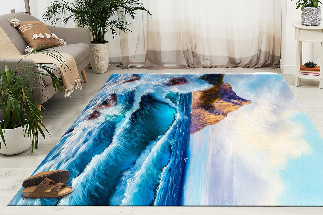 Viewpoint Rug Sea View Rugs, Nature Landscape Rug, Entry Rugs, View Rugs, Machine ...