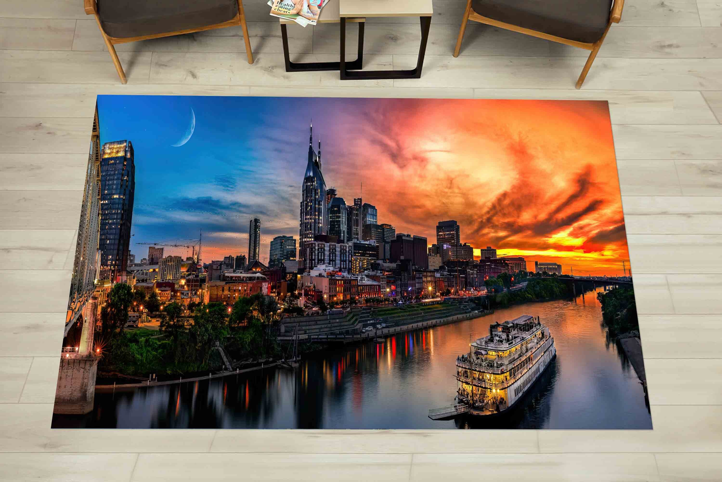 135 x 89cm 90s CITYSCAPE RUG by Taymani トライバルラグ アフガン 