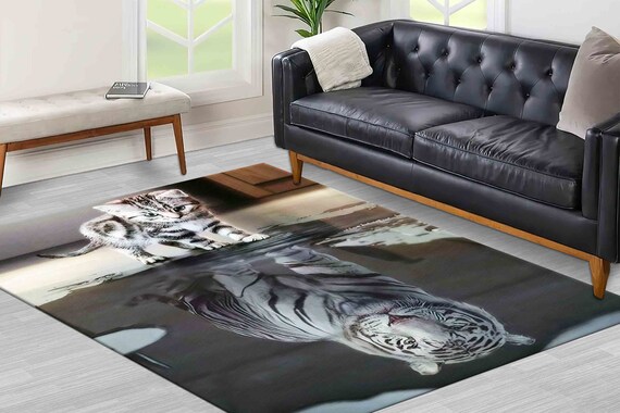 Luxus Teppiche, Tierteppiche, Tiger Reflection Katzenteppich, Motivationsteppich, individuelle Teppiche, Tierteppich, dicke Teppiche, Automattenteppiche, dünne Teppiche,