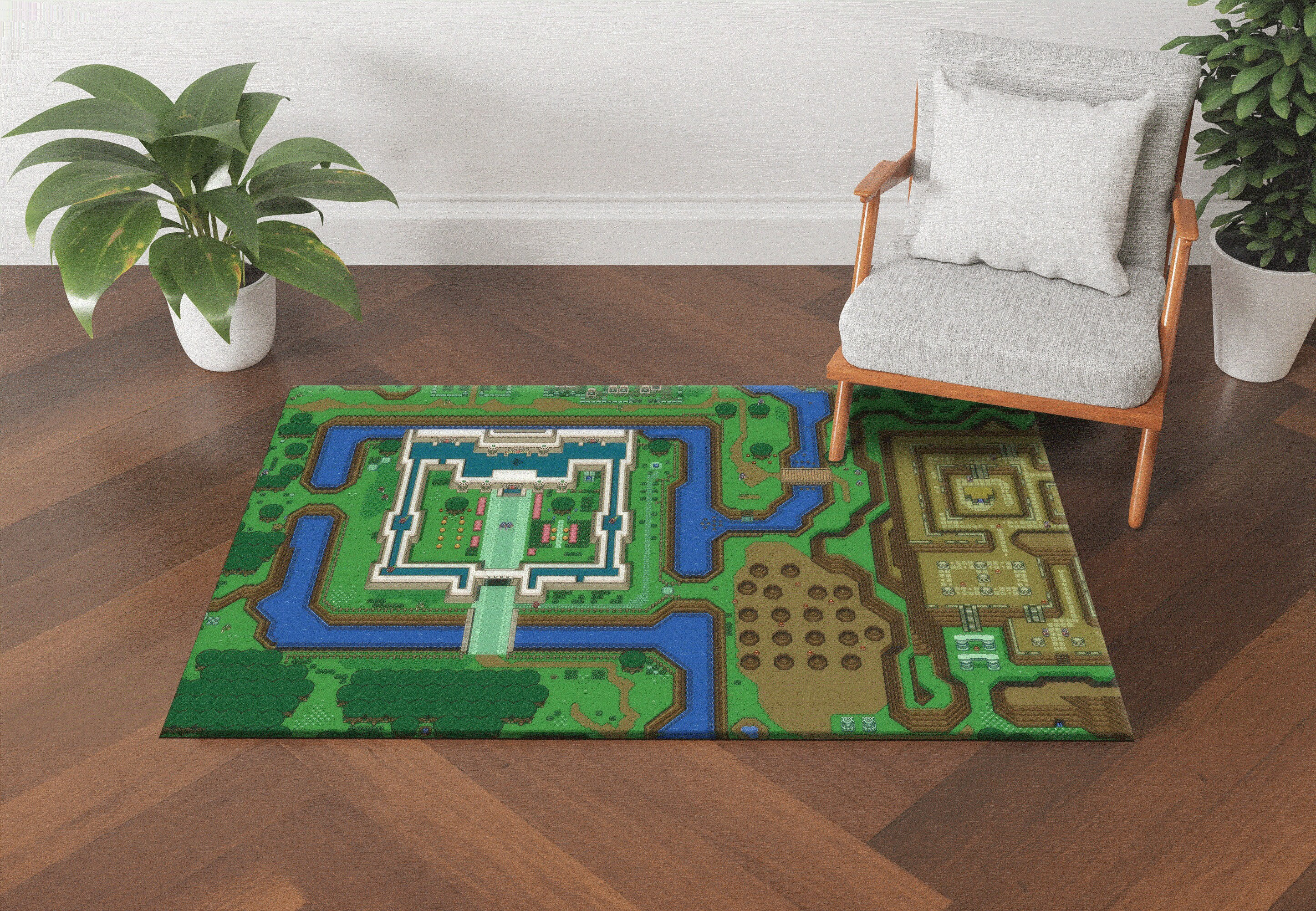 Had the Zelda Link to the Past map made as a rug for my game room! :  r/gaming