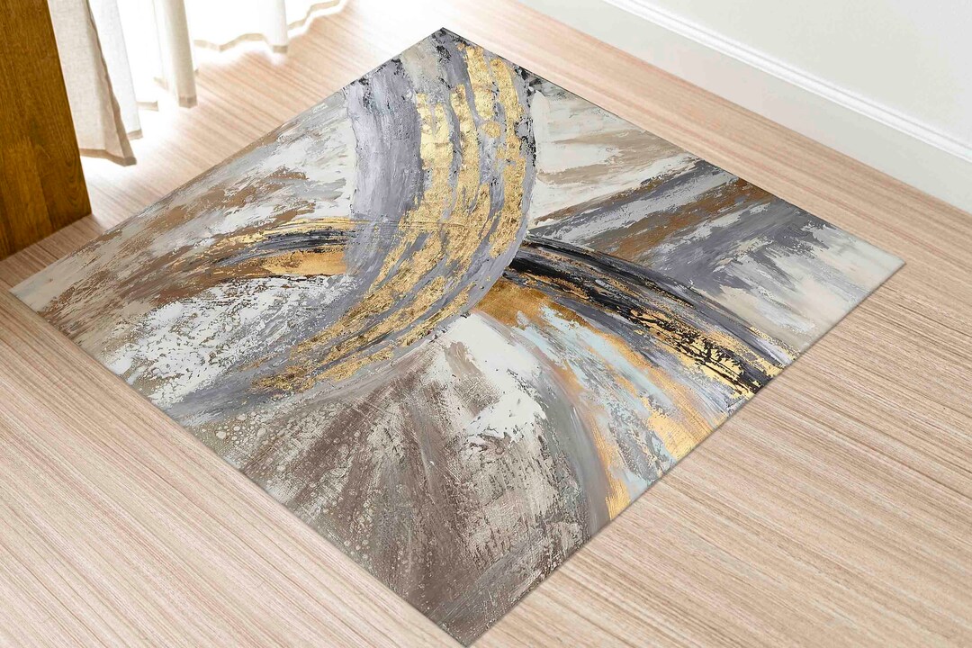 Abstract Gold Marble Rugs, Gray Rugs, Sillver Rug, Modern Rugs, Classic ...