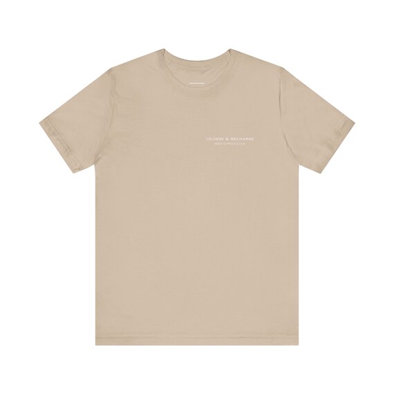 Lounge & Recharge Unisex Short Sleeve Tee, Mindful Sustainable T-shirt, Gender Neutral Super Comfy T-shirt, Versatile Shirt, Essential Shirt