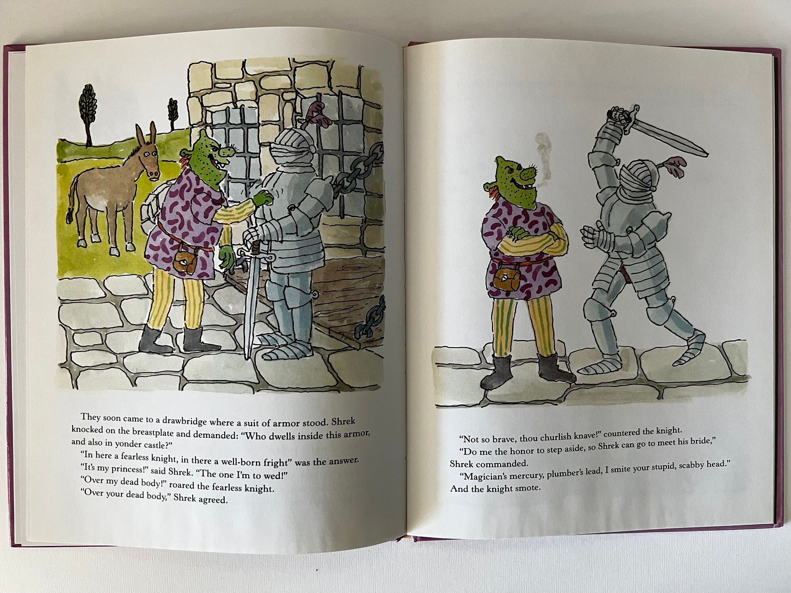 Shrek by William Steig 1990 Published by Farrar, Straus and Giroux Vintage Hardcover Kids Book