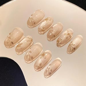 Custom Cat Eye Aurora Press On Nails|Hand drawn nails|Gift Nails|Hand Made Fake Nails|Faux Acrylic Nails|Gel Nails|Holiday Nails