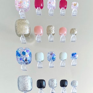 22pcs Toenails Custom Press On Nails | Premium False Toenails | Reusable Toenails | Cute Colorful Artist Nails | Party Toenails