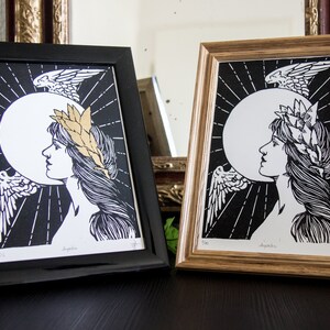 Superbia - Original hand-printed linocut