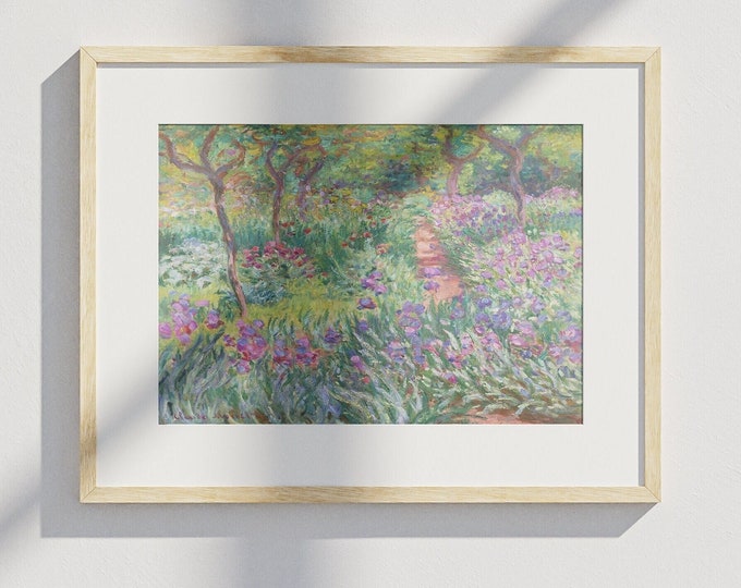 Poster 1art1 Claude Monet - Il Giardino Dell'Artista A Giverny, 80x60 Cm, Stampa D'Arte Di Alta Qualità