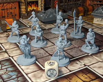 Skeletons Part 1 / 28mm D&D and Warhammer Miniatures / Role-Playing Game Miniatures
