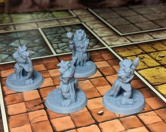 Kobolds / 28mm format figurines / d&d / pathfinder / heroquest / frostgrave