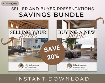 Listing Presentation and Buyer Presentation Bundle -Real Estate Template, Canva, Real Estate Marketing, Buyer Survey, Real Estate, Realtor