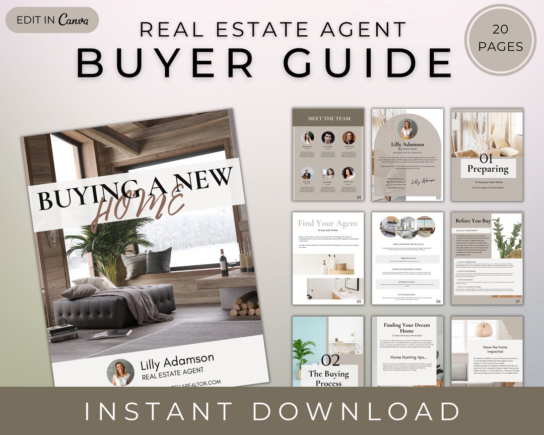 Buyer Presentation -real Estate Template, Canva, Real Estate Marketing ...