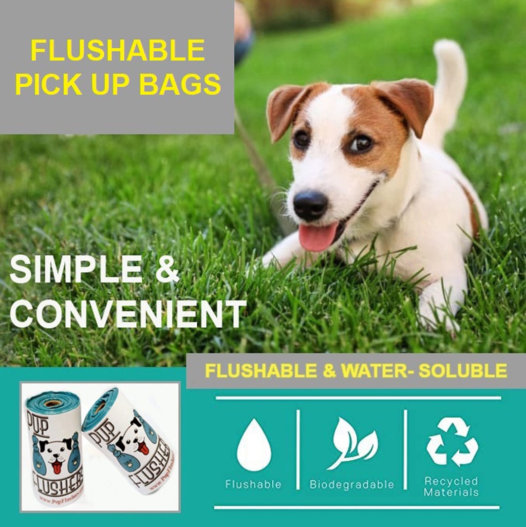 100 Flushable Dog Poop Bags Etsy