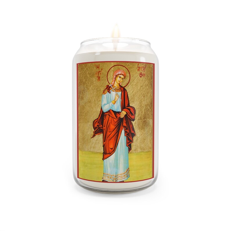 Candle of St Agata Patron Saint of Nurses and Breast Cancer Patients