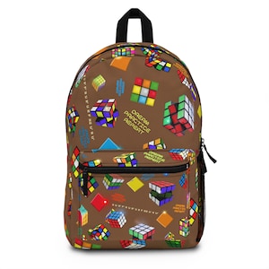 Beautiful Cube Design Backpack, Elegant Design Bag, Gift, Backpack for Cube Enthusiast, Gift for Students, Cuber&#39;s Waterproof Bagpack