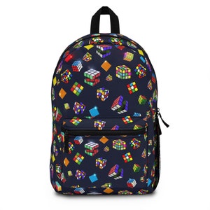 Beautiful Cube Design Backpack, Elegant Design Bag, Gift, Backpack for Cube Enthusiast, Gift for Students, Speedcube Waterproof Bag
