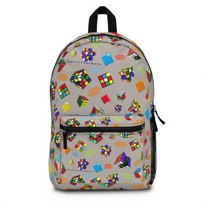 Beautiful Cube Design Backpack, Elegant Design Bag, Gift, Backpack for Cube Enthusiast, Gift for Students, Speedcube Competitors Bag