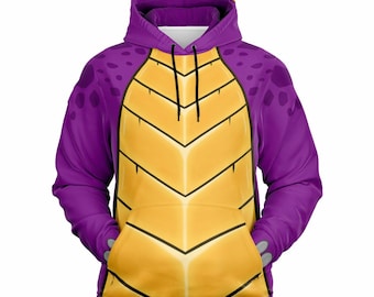 Sudadera con capucha de dragón morado