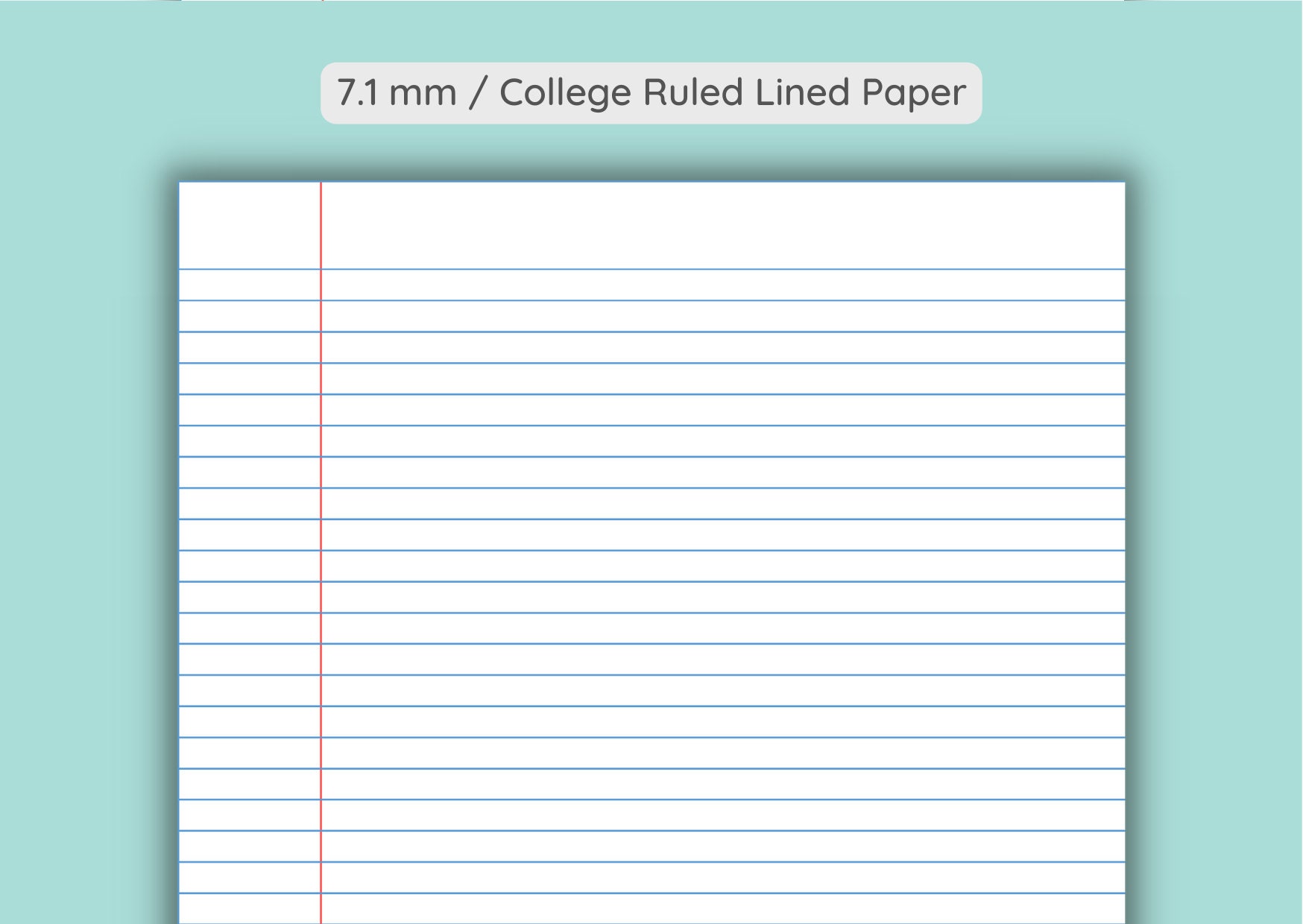 Lined Paper College Ruled