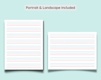 Landscape Handwriting Paper – Free Printable