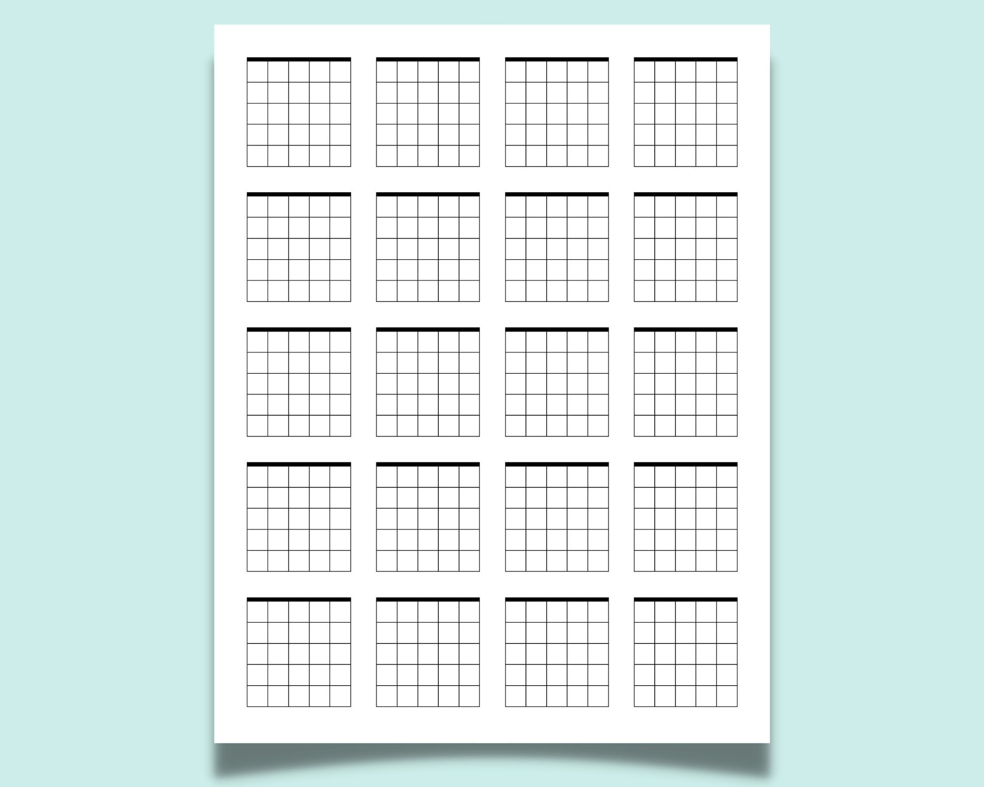 Set of 6 Printable Guitar Music Sheet Bundle 18 Templates Guitar Chord ...
