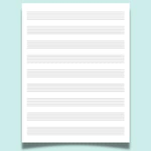 Set of 6 Printable Guitar Music Sheet Bundle 18 Templates Guitar Chord Tab Music Paper Guitar Tablature A4, A5, Letter PDF Download image 5