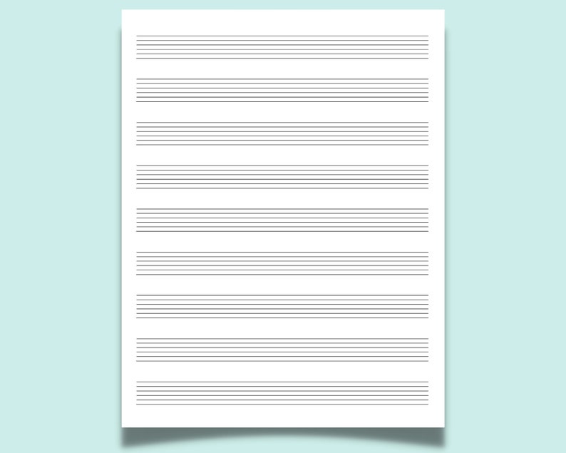 Set of 6 Printable Guitar Music Sheet Bundle 18 Templates Guitar Chord Tab Music Paper Guitar Tablature A4, A5, Letter PDF Download image 5