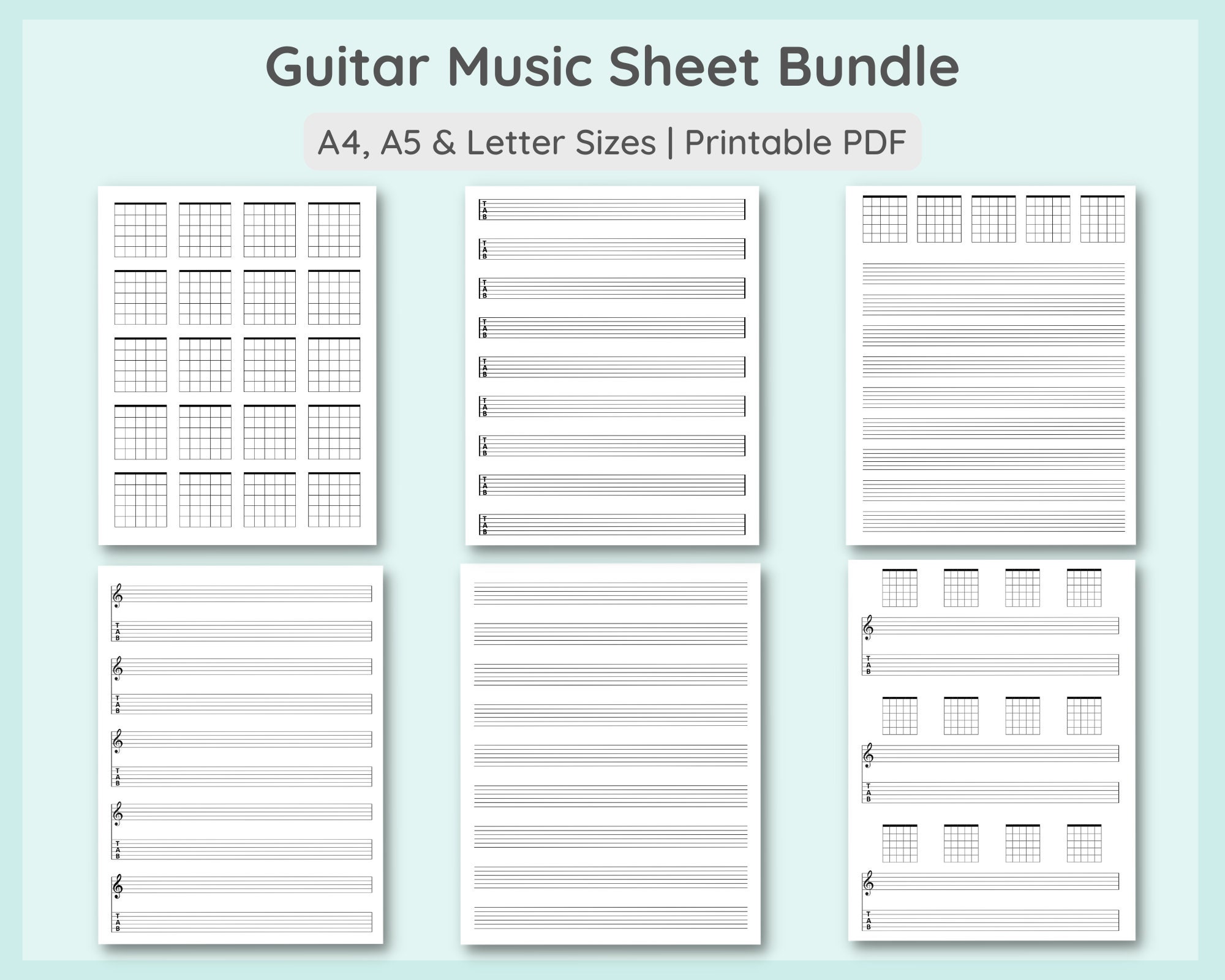 set-of-6-printable-guitar-music-sheet-bundle-18-templates-guitar-chord-tab-music-paper-guitar-tablature-a4-a5-letter-pdf-download-etsy for Free Printable Guitar Tabs For Beginners Pdf Set of 6 Printable Guitar Music Sheet Bundle | 18 Templates | Guitar Chord Tab Music Paper | Guitar Tablature | A4, A5, Letter PDF Download - Etsy for Free Printable Guitar Tabs For Beginners Pdf