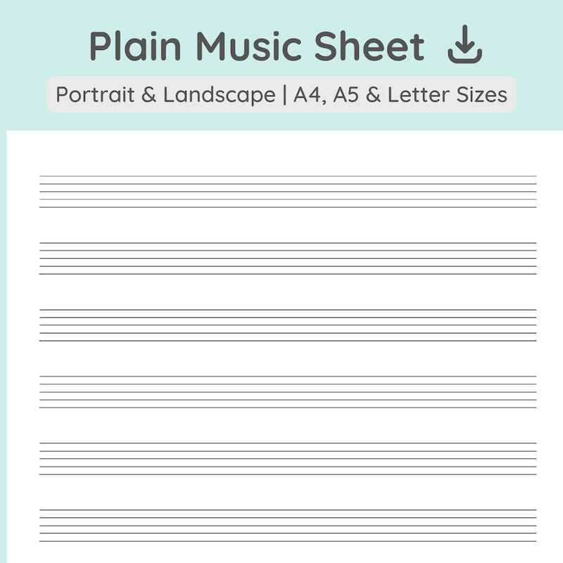 Sheet Music Paper - Etsy