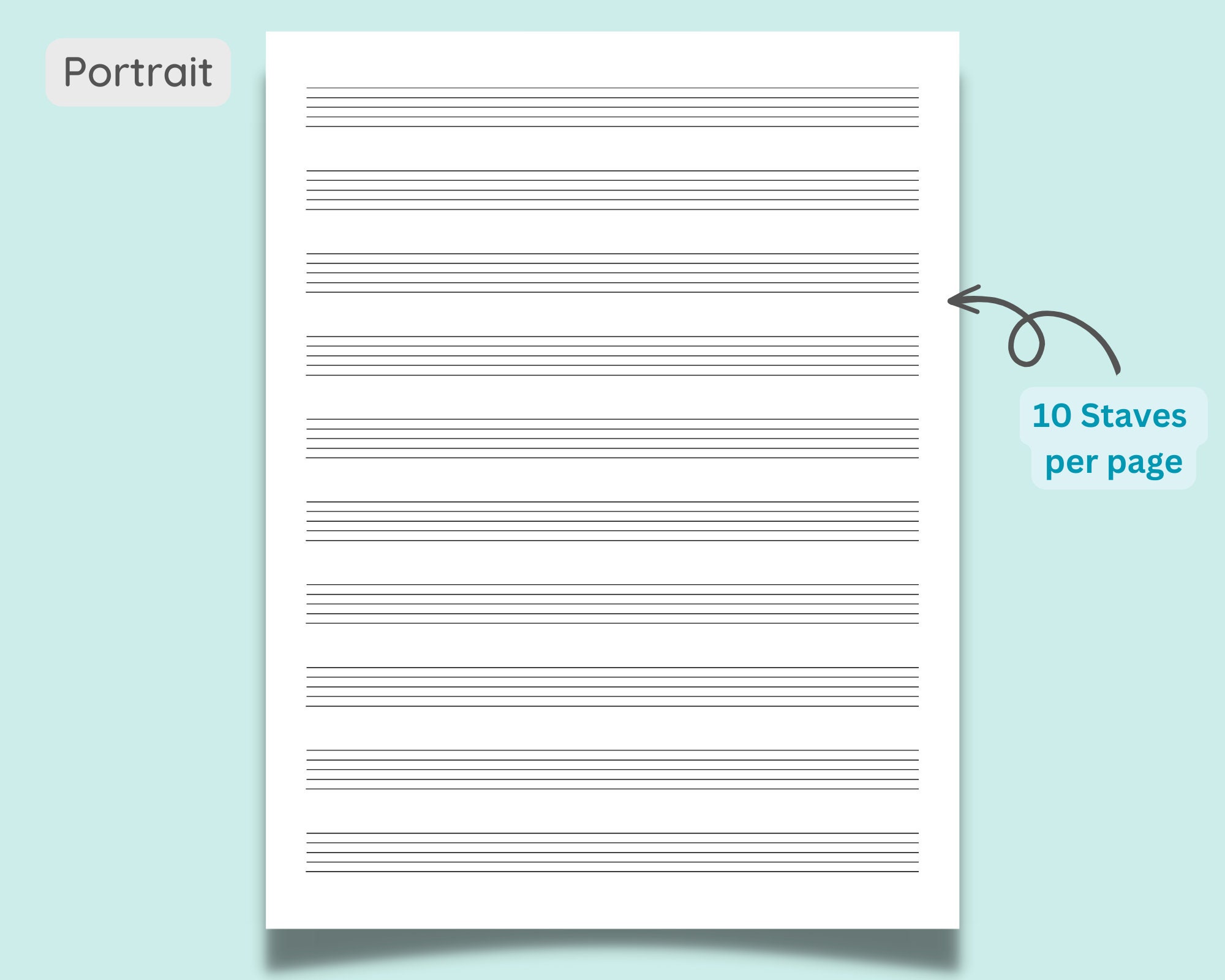 Papier de partition vierge Partitions Papier manuscrit numérique