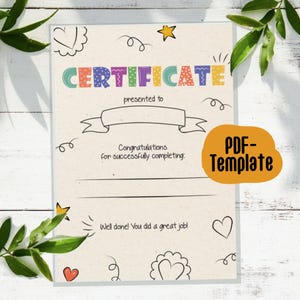 Certyfikat dla dzieci – świetny szablon PDF / Certyfikat urodzinowy dla dzieci