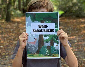 Búsqueda del Tesoro en el Bosque para Niños | Plantilla PDF | Búsqueda del Tesoro Lista para Usar | Búsqueda del Tesoro para Fiestas de Cumpleaños Infantiles | Búsqueda del Tesoro al Aire Libre | Fiesta de Cumpleaños en el Bosque