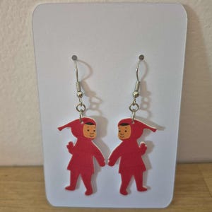 The Snowy Day Ezra Jack Keats Book Character Earrings Teacher Earrings Dangle Earrings Jewelry Accessories image 2