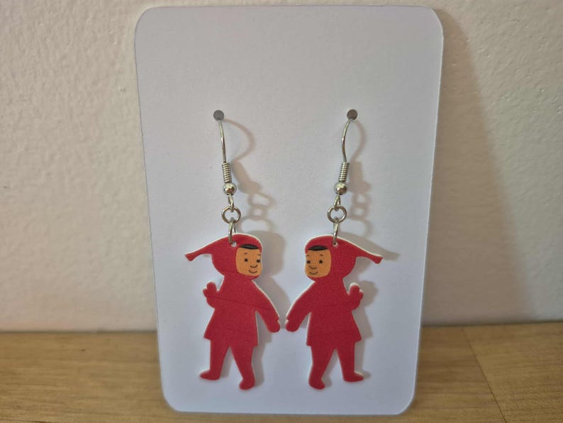 The Snowy Day Ezra Jack Keats Book Character Earrings Teacher Earrings Dangle Earrings Jewelry Accessories image 2
