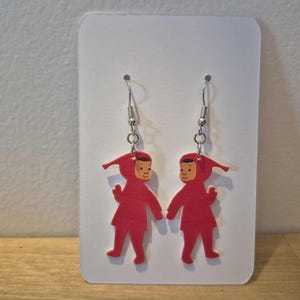 The Snowy Day Ezra Jack Keats Book Character Earrings Teacher Earrings Dangle Earrings Jewelry Accessories image 1