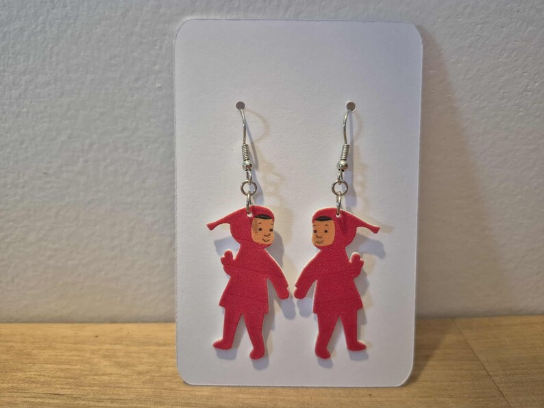 The Snowy Day Ezra Jack Keats Book Character Earrings Teacher Earrings Dangle Earrings Jewelry Accessories image 1