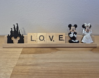 Disney Wedding Gift/Mickey Minnie Wedding/DisneyWorld Honeymoon/Mr. Mrs. Wedding Gift/Scrabble Wedding Gift/Disney Honeymoon/Mr. Mrs. Mickey