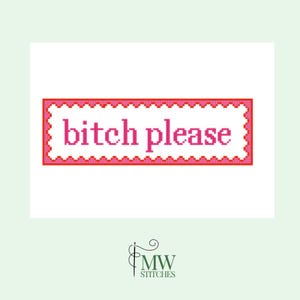 Digital Needlepoint Chart ~ bitch please