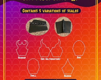 Dragon Scale Add-On Pack #1 - Digital Pattern for Leathercraft