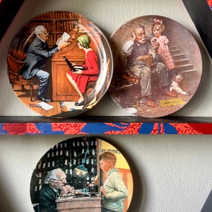 Limited Edition Norman Rockwell Collector Ceramic Plates (Set of 3)