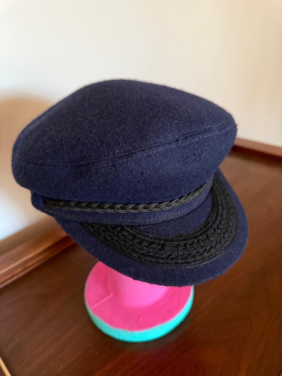Vintage Totes Navy Blue Wool Fisherman / Pageboy Hat | XL - Etsy display picture 1