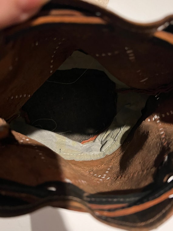 1970s leather bucket bag - image 5