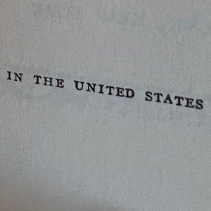 May include: Printed in the United States of America.