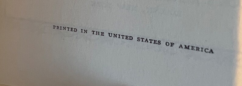 May include: Printed in the United States of America.