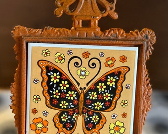 Groovy Sottopentola a farfalla vintage degli anni '70