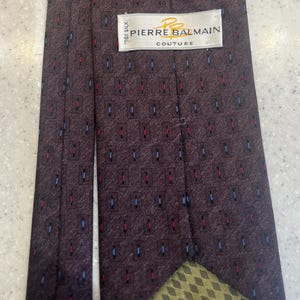 Mid-century Pierre Balmain Couture wide tie