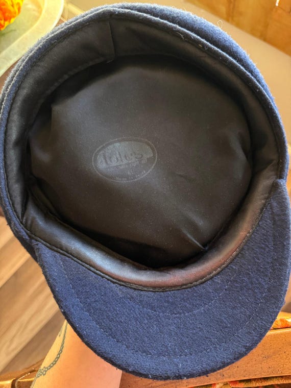 Vintage Totes Navy Blue Wool Fisherman / Pageboy Hat | XL - Etsy display picture 2