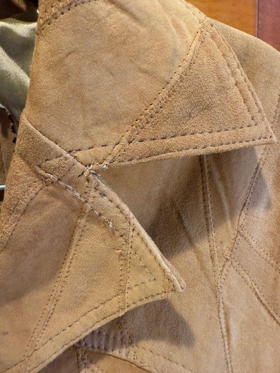 Vintage Suede Patchwork Blazer - image 4