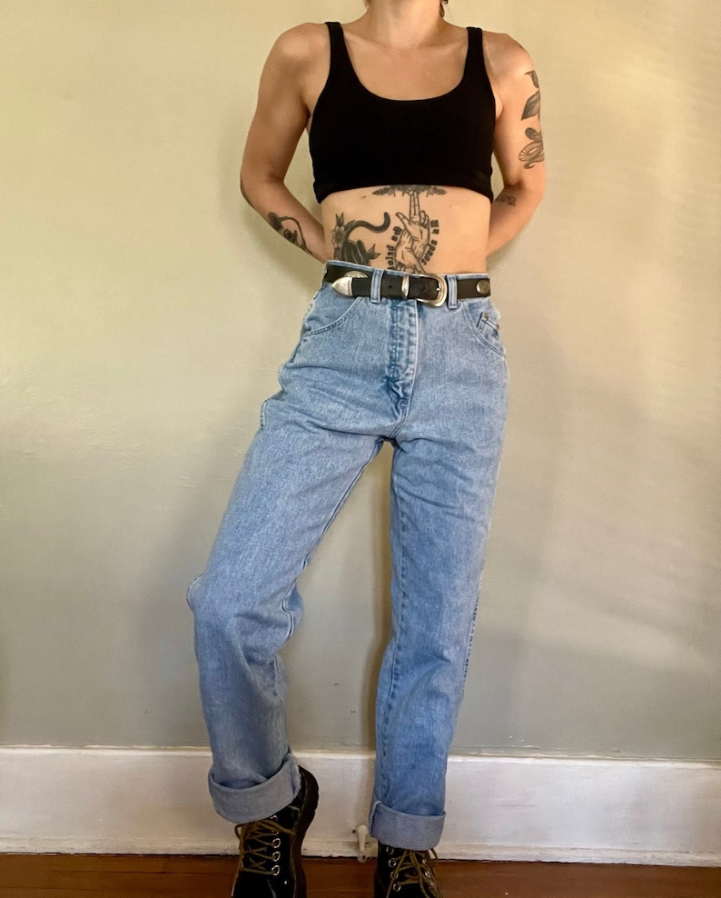 Vintage 80s Wrangler Silverlake Acid Wash Denim Jeans: Western Mom Jeans image 1