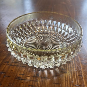 Indiana Glass Crystal Diamond Point Bowl